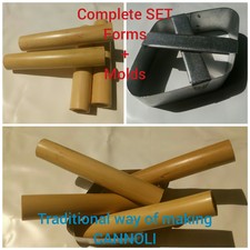 cannoli/cannolo - 1 heavy duty cutter(big) + 4molds  Sicilian/Italian  *Handmade