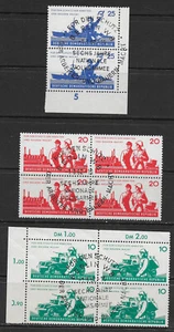 GERMANY , DDR ,1962, 1st DAY OF ISSUE , 3 BLOCKS OF STAMPS PERF , CTO/USED - Picture 1 of 1