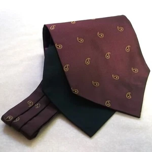 Cravat Tie Silk Ascot Wedding Scrunchie Lloyd Attree & Smith Burgundy Paisley