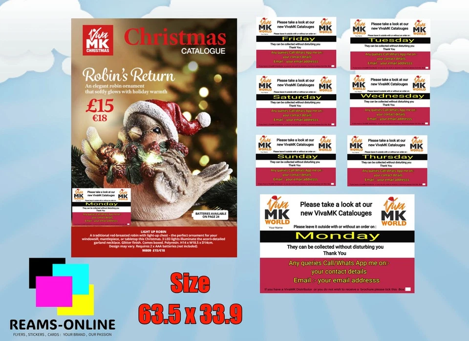 REAMS-ONLINE VivaMK Catalogue Collection Stickers 63.5 x 33.9m