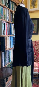VINTAGE GHOST BLACK SMOKING JACKET SMALL SIZE S - Picture 1 of 6