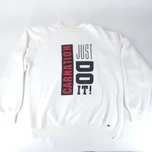 Sudadera Vintage Clavel Just Do It Para Hombre XL Russell Atlética Cuello Redondo Años 90 - Imagen 1 de 9