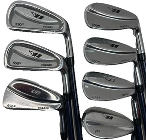 Wishon 550M 550C Forged Combo Iron Set 5-PW,SW,LW MFS30 Stiff Flex Graphite RH - Picture 1 of 22