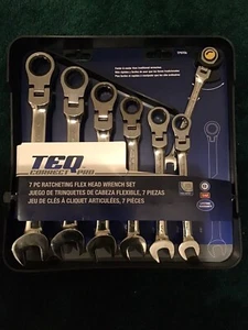 TEQ Correct Professional 7pc Flex Head Ratcheting Combination Wrench Set, SAE - Bild 1 von 2