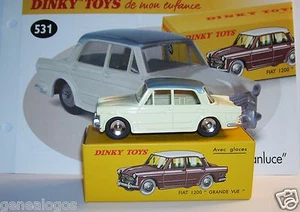 Reedition Dinky Toys Atlas Fiat 1200 Grande Vue With Glaces Ref 531 1/43 In Box - Picture 1 of 6