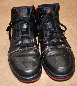 Nike Jordan 1 Flight 2 Black/Gym Red Mens Athletic Shoes Sz 12 55978-014 - Picture 1 of 6