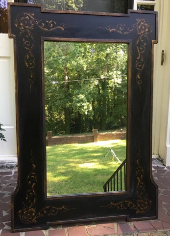 Vintage Black or light Green Hand Painted Classic Wooden Mirrors Cover