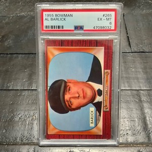 1955 Bowman Al Barlick #265 *N. L. Umpire* PSA 6 EX-MT