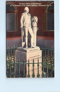 Houdon's Statue of Washington in the Capitol Building, Richmond, Va. Postcard - Picture 1 of 2
