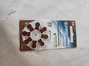 FREE SHIPPING - Powermax HearRite Size 312 Hearing Aid Batteries 8 Pack #98654 - Picture 1 of 2