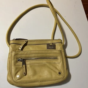 Tignanello Genuine Leather Crossbody Organizer Purse Handbag Messenger Bag - Picture 1 of 8