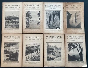 EIGHT 1935 United States Department Of Interior NATIONAL PARKS PAMPHLETS - Imagen 1 de 12