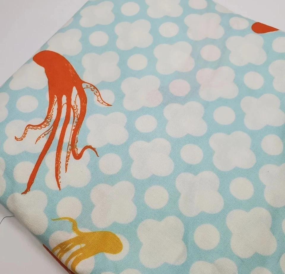 Heather Ross Fabric Mendocino 2nd Print Octopus Nautical Sea Life FAT QUARTER - image 1 of 1