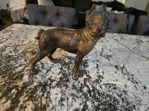 Vintage Cast Iron Boston Terrier Dog Doorstop - Picture 1 of 20