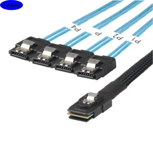 MINI SAS SFF-8087 to 4 Ports SATA 7P female server connection cable - Picture 1 of 5