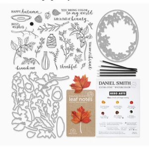 NEU Hero Arts My Monthly Hero Kit SEPTEMBER 2018 Briefmarken Stanzformen Herbst Autumn Leaves - Bild 1 von 1