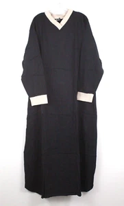 Women's Dress Contrasting V-Neck and Cuffs Size 22 ALIA Color Black NWT - Picture 1 of 10