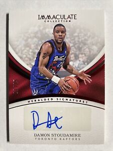 2016-17 Immaculate DAMON STOUDAMIRE Heralded Signatures Auto Red 11/25 RAPTORS