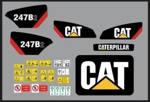 Decals Compatible for Caterpillar 247B2 Decals Stickers Complete Kit - Picture 1 of 2