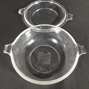 Vintage Pyrex 019 Klarglas Schüssel 20 Unzen Backen Auflaufform mit Deckel 681C-5 - Bild 1 von 9