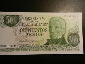 *ARGENTINIEN* UNZIRKULIERTE 500 PESO BANKNOTE. - Bild 1 von 2