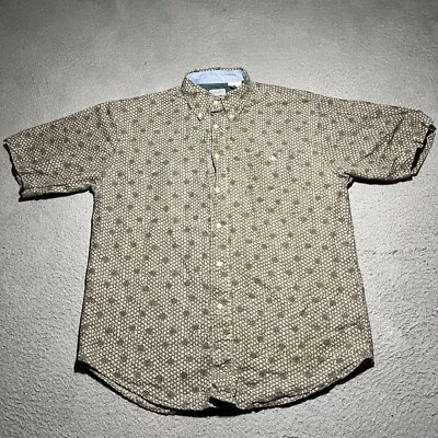 Camisa VINTAGE Bugle Boy Para Hombre Mediana Ramie Algodón Manga Corta Con Botones Años 90 Foto 1 de 4