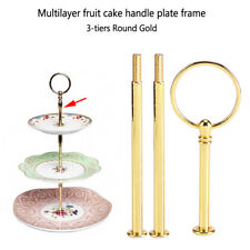 2/3 Tier Cake Plate Stand Fittings Handle Rod Crown Fitting Metal Wedding Party
