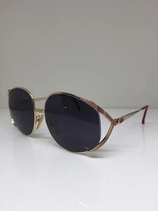 New Vintage Christian Dior CD 2387 Sunglasses C. 43 Gold w/ Grey 58-16mm Austria - Picture 1 of 12