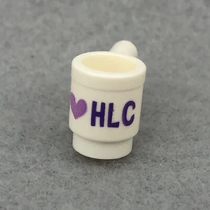 LEGO 3899pb007 White Minifigure, Utensil Cup W/ I' Heart 'HLC' Pattern - Picture 1 of 3