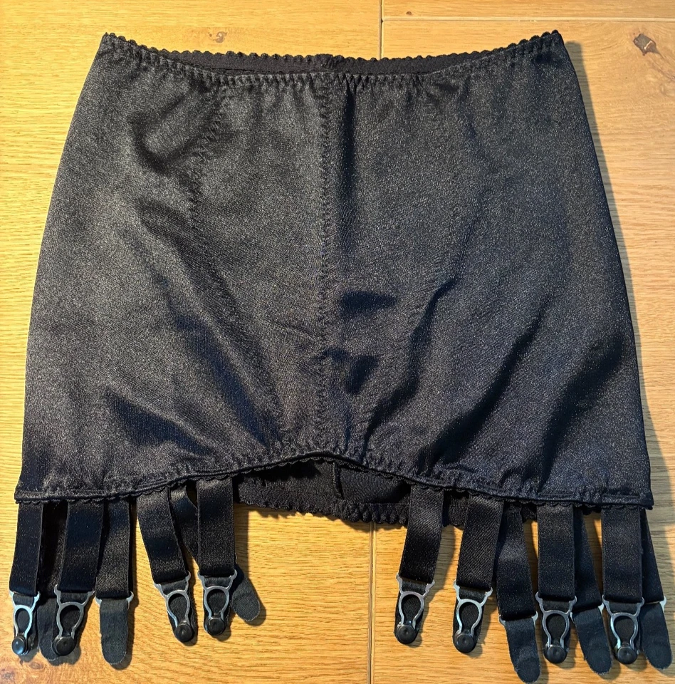 NYLONZ Hoher & WEICHER Strapsgürtel 14 Strumpfhalter METALLIC Glanz S 60-70cm - Bild 1 von 4