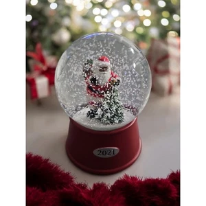 Globo de nieve musical de Papá Noel afroamericano negro 2021 vacaciones de Navidad - Imagen 1 de 4