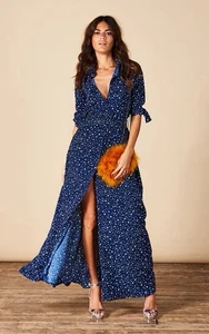 Dancing Leopard Plunge Shirt Dress Pocket Dove Wedding Party 12-14 same Day Post - Picture 1 of 3