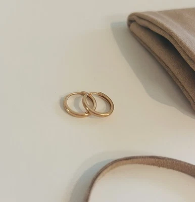 Sarah Elise Jewelry 14K Rose Gold Huggies 14mm - Image 1 of 4