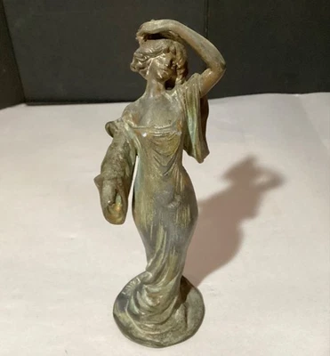 SIGNED LUCIEN ALLIOT (1877-1967) ART NOUVEAU BRONZED SPELTER SCULPTURE, 6 1/4” - Image 1 of 4