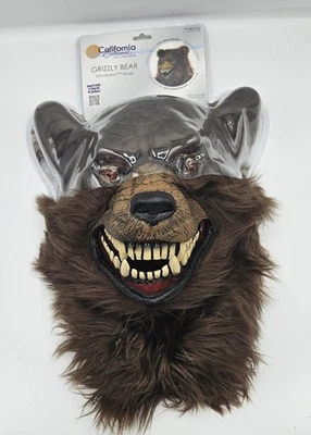 California Costumes Grizzly Bear Halloween Mask With Opening Mouth NEW WITH TAGS - Image 1 of 4
