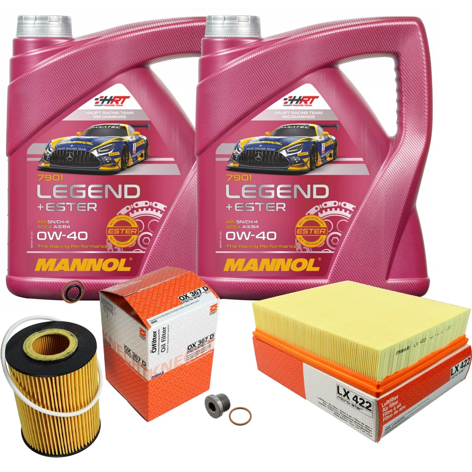 Mahle Inspección Set 8L mannol Legend + Cable De Ester 0W-40 para BMW X5 - Imagen 1 de 4