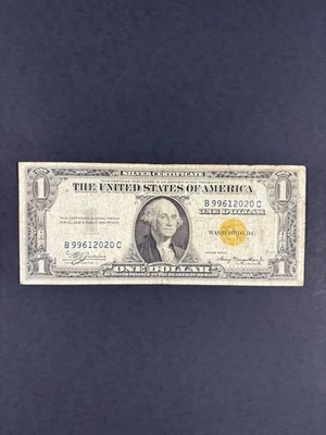 1935 $1 Dollar Silver Certificate Gold Seal North Africa Emergency Note - Image 1 of 2