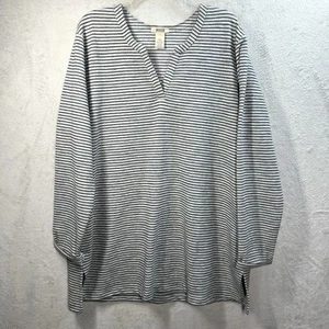 Duluth Trading Women’s Ponte Pro Striped Notch Neck Tunic Black Gray Stripe XXL - Picture 1 of 14