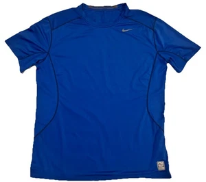 Nike Pro Combat Fitted T-Shirt Gr. XL Blau Poly - Bild 1 von 7