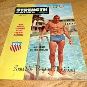 April 1957 STRENGTH & HEALTH Magazine JACK NELSON, OLYMPIC SWIMMER - Picture 1 of 16
