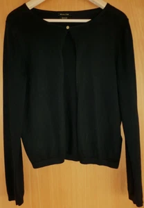 Damen Strickjacke M schwarz Massimo Dutti Langarm Maulbeerseide Baumwolle NEU - Bild 1 von 2