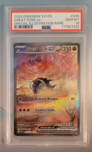 Great Tusk ex 246/198v Set base scarlatto e viola (PSA 10) - Foto 1 di 2