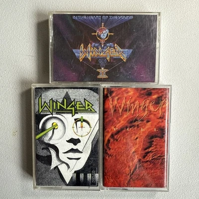 Winger Tape Lot Of 3 - Cassette Tape 1988 Atlantic Records — 第 1/4 张图片