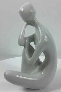 Royal Dux Jitka Forejtova White Sitting Girl Figurine Sculpture 5.75" Female For - Foto 1 di 5