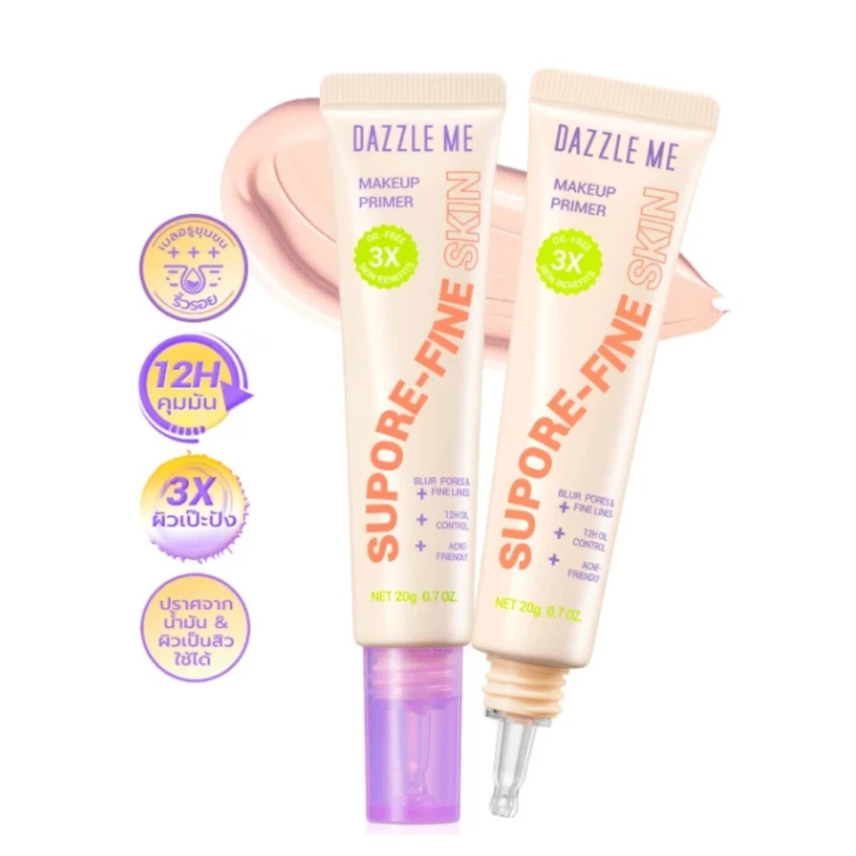 2x DAZZLE ME Supore-Fine Primer 20g Pore Blurring Oil Control Matte Finish 20g - Image 1 of 4