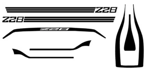 Chevrolet Camaro Z28 Spezialstreifen Maßstab 1/18 Wasserrutsche Aufkleber - Bild 1 von 1