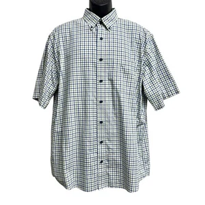 Cabela’s Outfitter Series Mens Size XL Tall Plaid Short Sleeve Button Up Shirt - Imagen 1 de 8