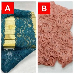 5m/1m Elegante Blumen Gummiborten Spitze Wunschfarbe 5cm Nähen - Bild 1 von 8
