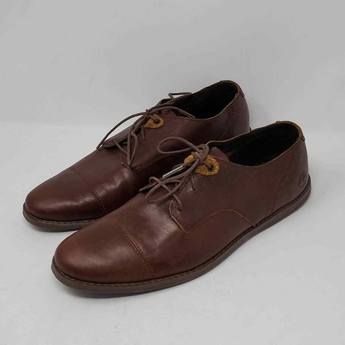 Oxford Timberland in pelle marrone Revenia con punta a cappuccio taglia 10