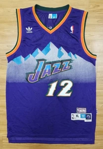 John Stockton Jersey XL Length +2 Hardwood Classics Adidas NBA Purple Stitched - Picture 1 of 7